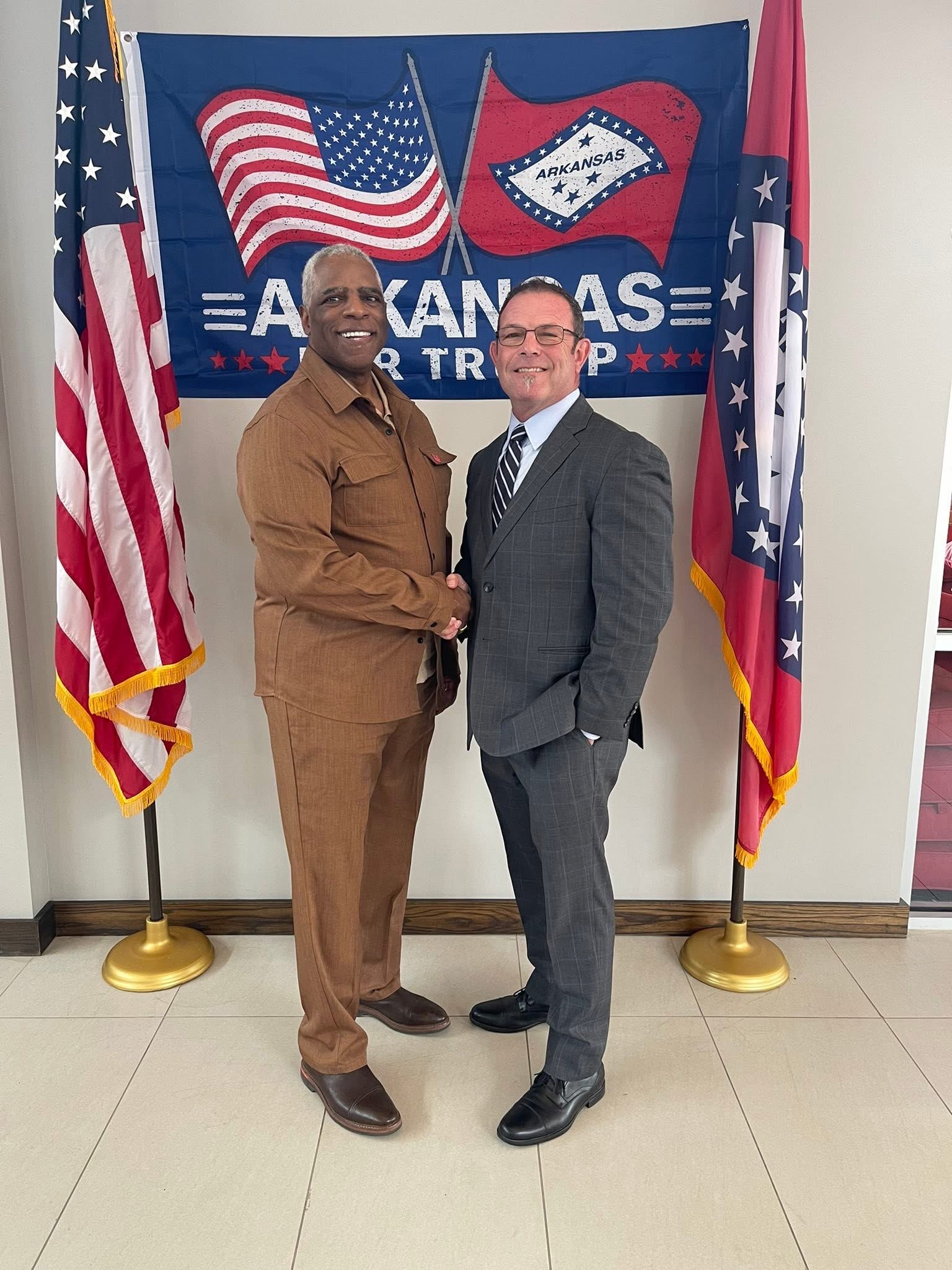 Wes Freeman with Joseph K. Wood, Chairman of the Republican Party of Arkansas